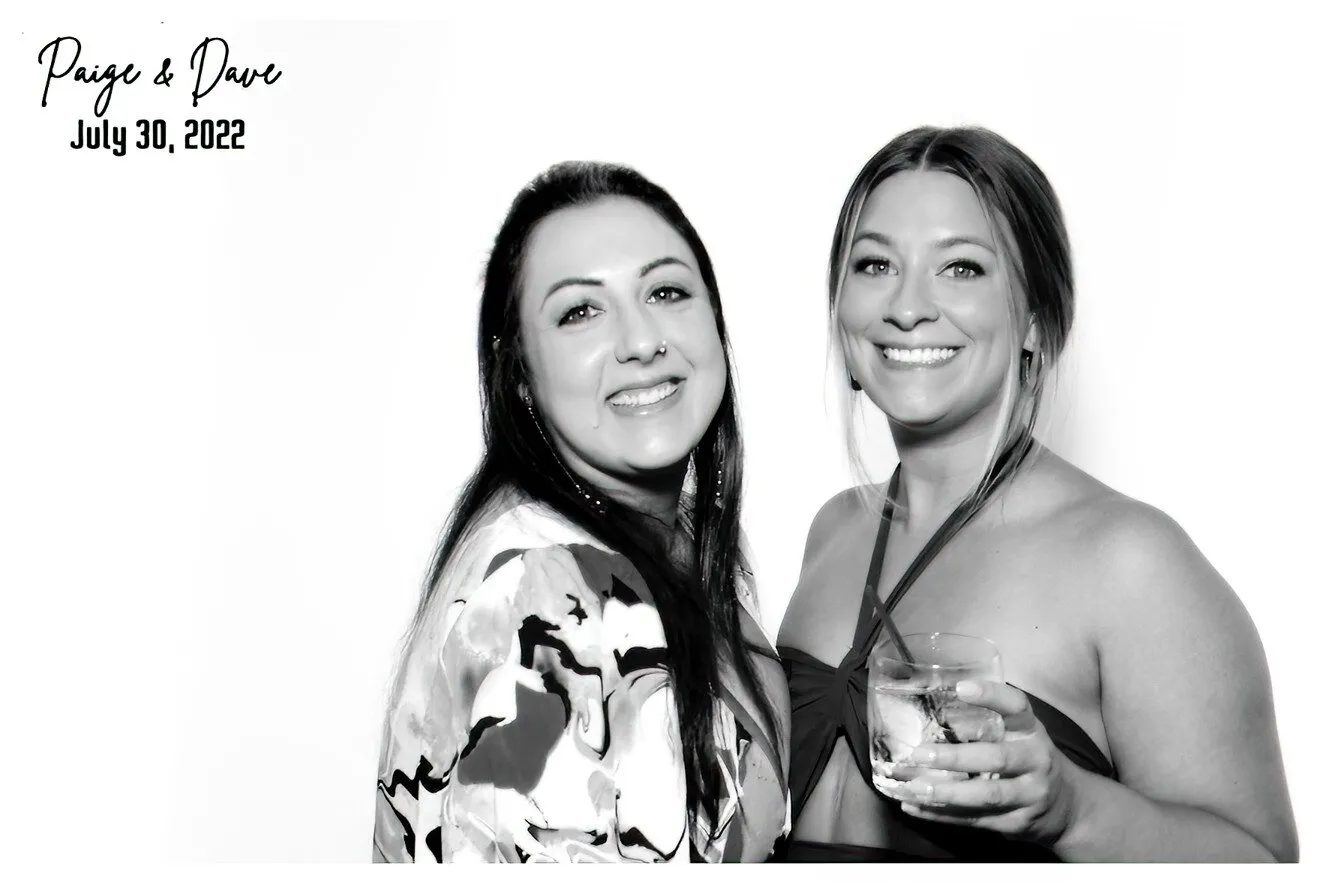 Black and white glam photo booth print